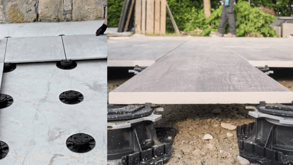 dalles sur plot pour terrasse