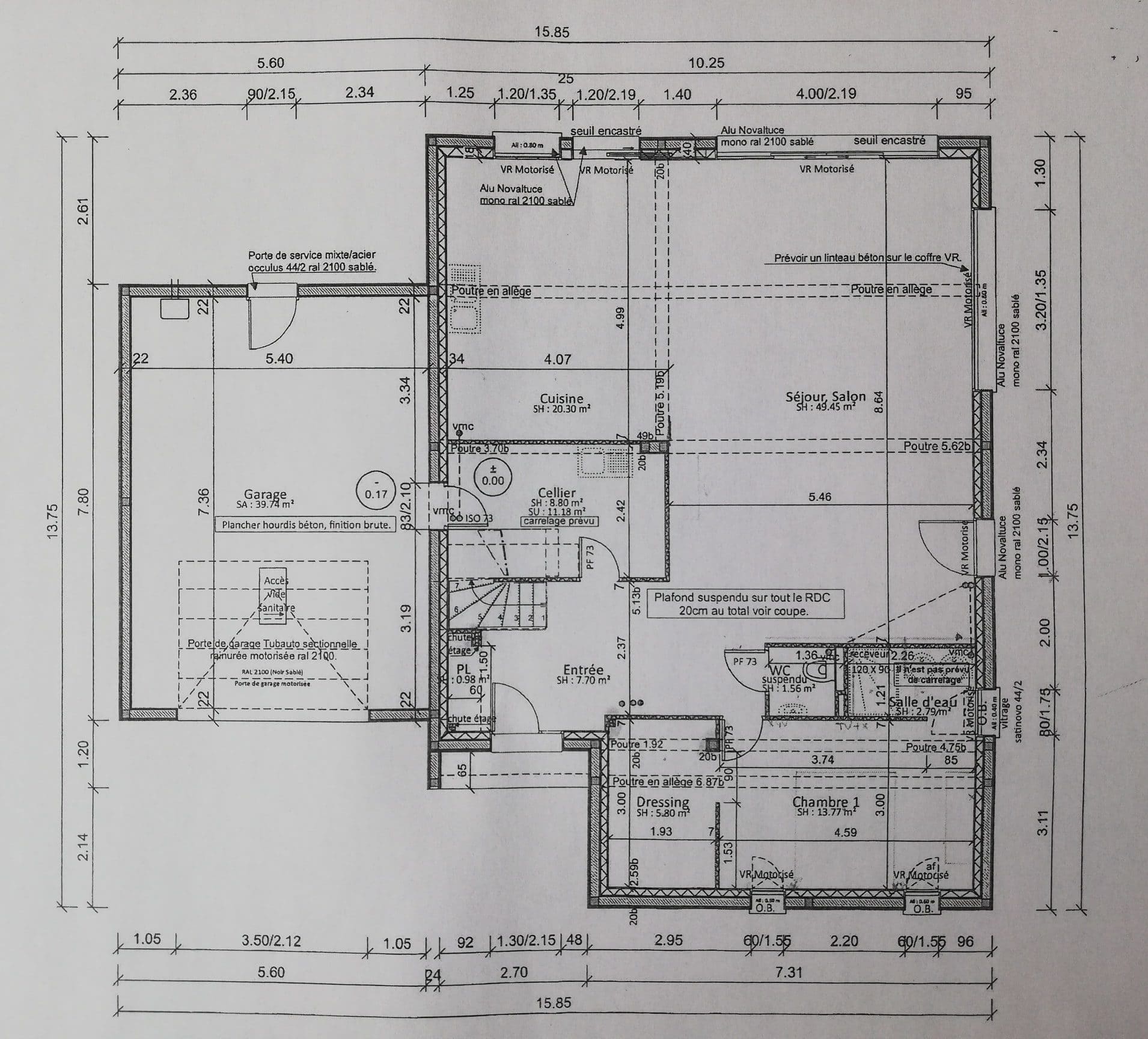 Plan maison 180m2 : plan RDC, étage et vues extérieures